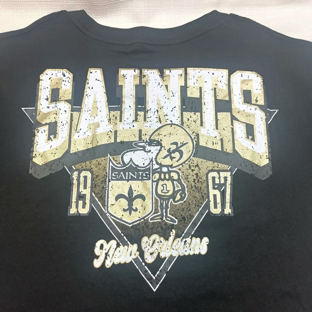 NWT Logo Athletic New Orleans Saints Unisex‎ L T-shirt Graphic Print Logo NFL
